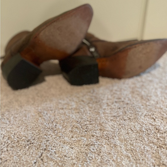 Lucchese Brown Leather Ankle Booties - Picture 5 of 6